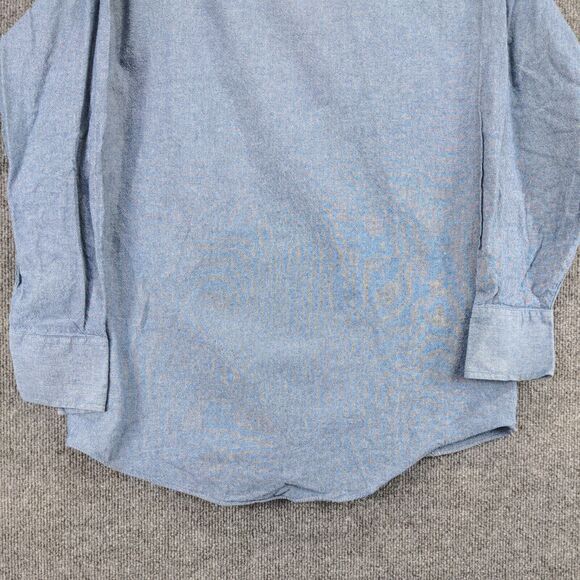 Fly Cattleman Pearl Snaps Button Down Shirt Long Sleeve Mens Size M Blue - Picture 10 of 12